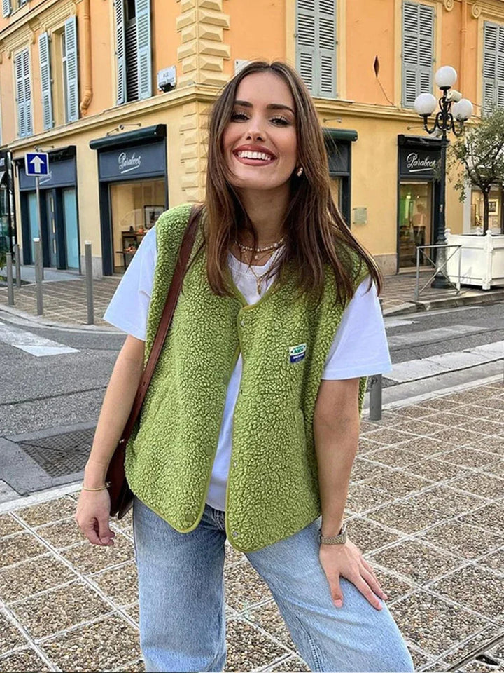 Aria | Cozy Sherpa Fleece Vest 8