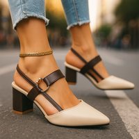 Talons blocs confortables à brides pour femmes