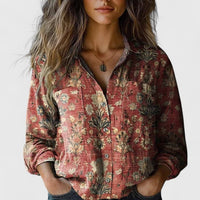 Eleanor | Relaxed and Vintage Botanical Printed Shirt