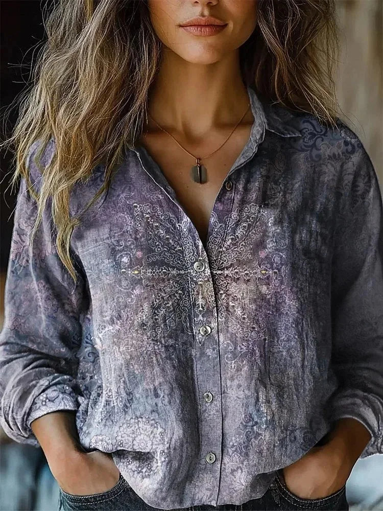 Eleanor | Relaxed and Vintage Botanical Printed Shirt