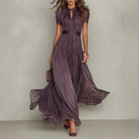 Sarah | Robe longue en chiffon élégante avec charme intemporel de soirée