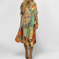Mandy | Vibrant Graphic Print Swing Tunic Dress