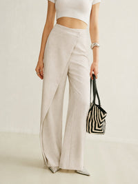 Daisy | High Waist Asymmetric Wrap Wide Leg Pants