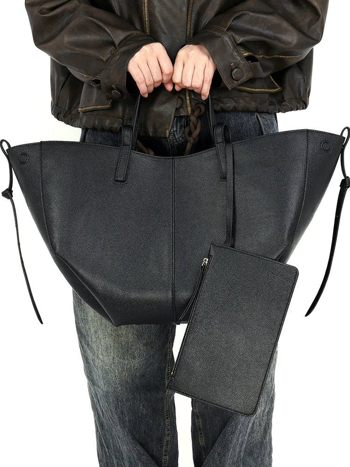 Camille | Oversized Vintage PU Leather Tote Bag 4