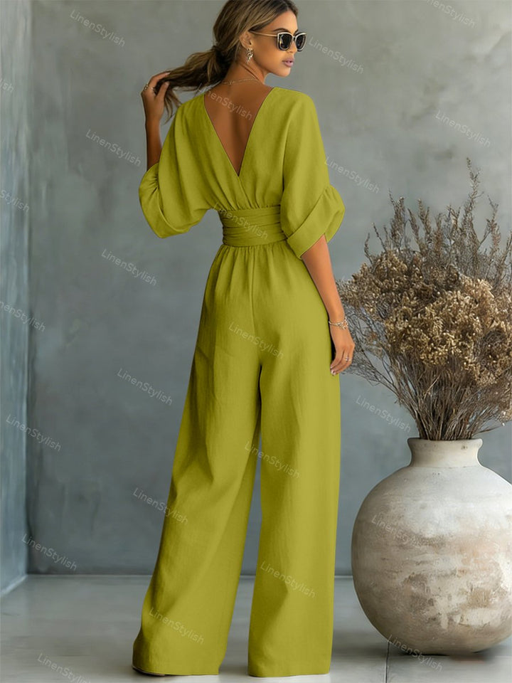 Charlotte | Elegant and sophisticated V-neck slim fit jumpsuit 7