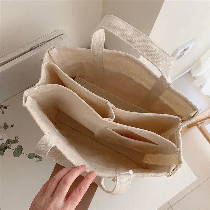 Charlotte | Spacious Multi-Pocket Canvas Tote Bag 3
