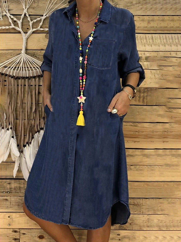 Clara | Casual Relaxed Denim Shirt Dress 2