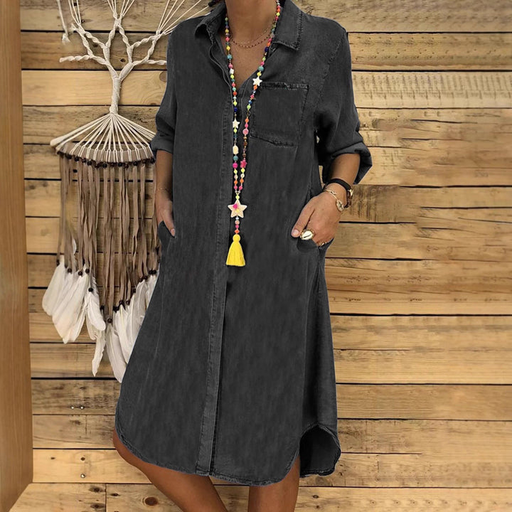 Clara | Casual Relaxed Denim Shirt Dress 4