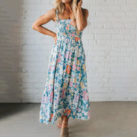 Robe maxi fleurie légère et confortable
