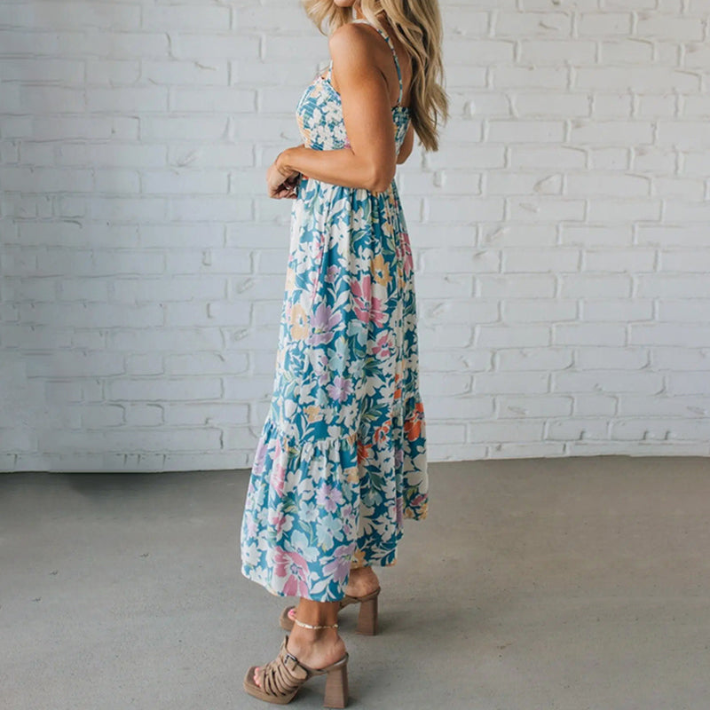 Clara | Enchanting Floral Smocked Maxi Dress 3