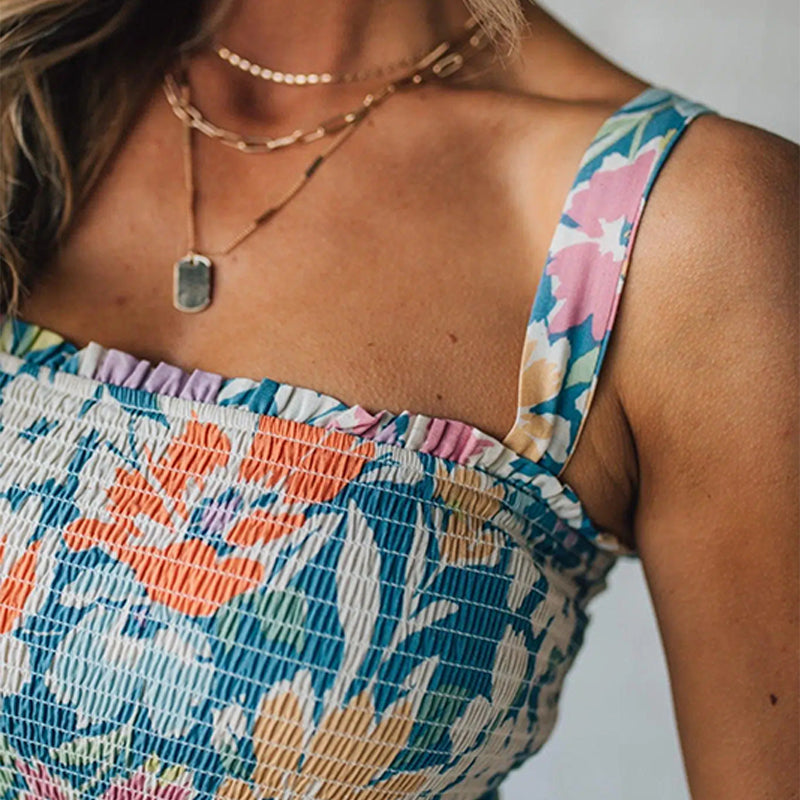 Clara | Enchanting Floral Smocked Maxi Dress 4