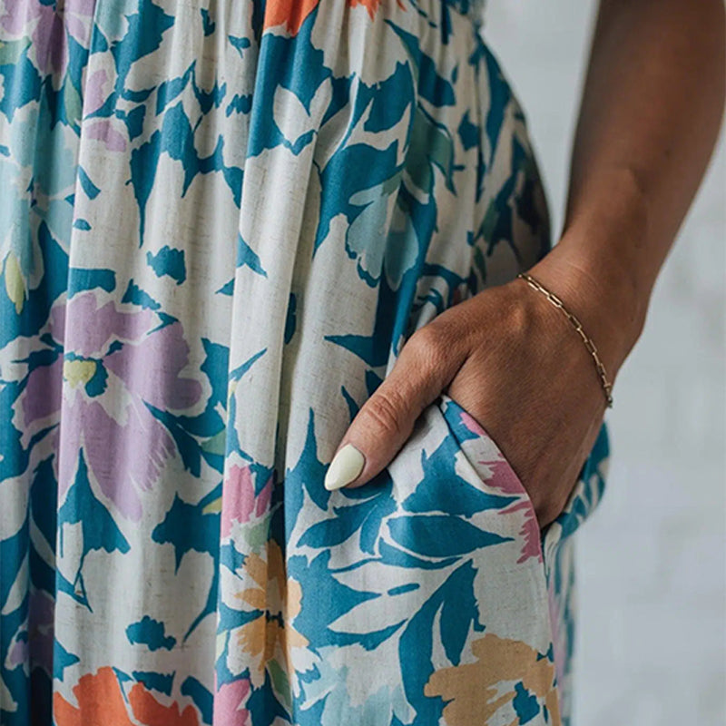Clara | Enchanting Floral Smocked Maxi Dress 6