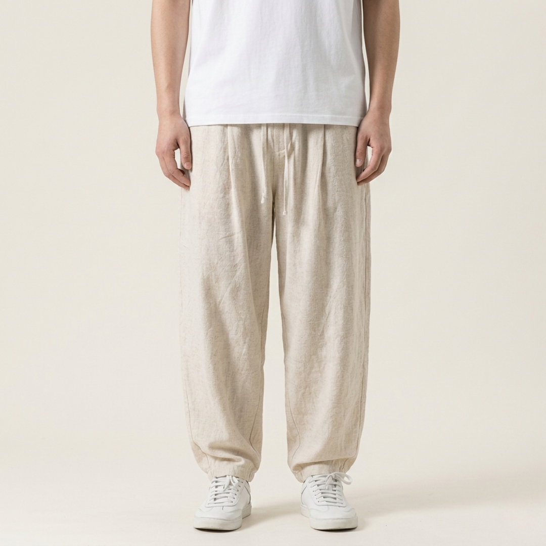 Dominic | Premium Relaxed Linen Trousers for Men 0