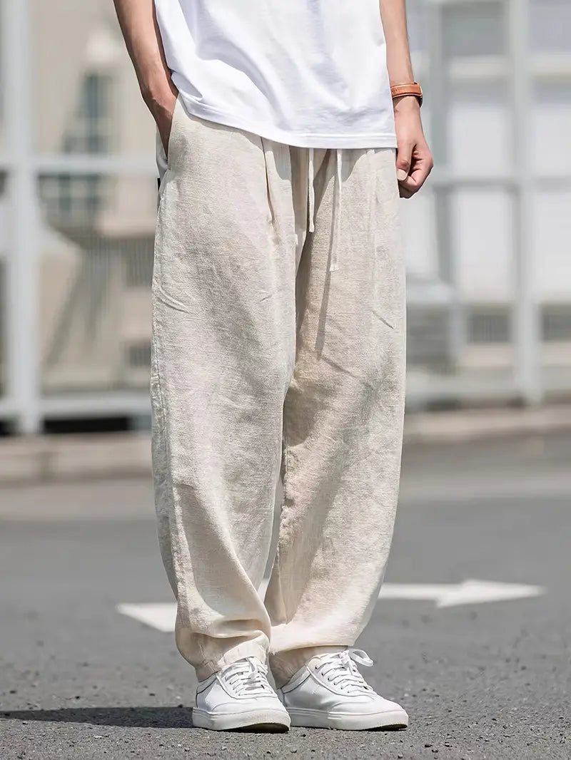 Dominic | Premium Relaxed Linen Trousers for Men 3
