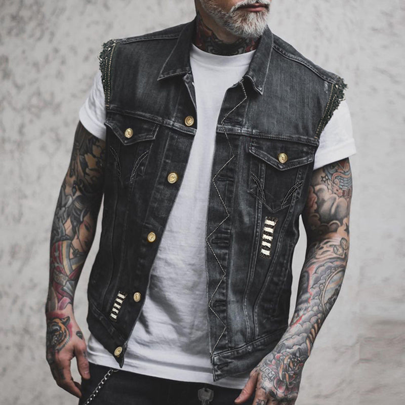Drune | Denim Vest for Men: Casual, Versatile & Comfortable 0
