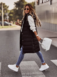 Emma | Cozy And Stylish Quilted Hooded Long Vest