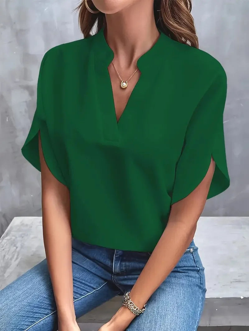 Elamira | Women’s Refined V-Neck Everyday Blouse 6