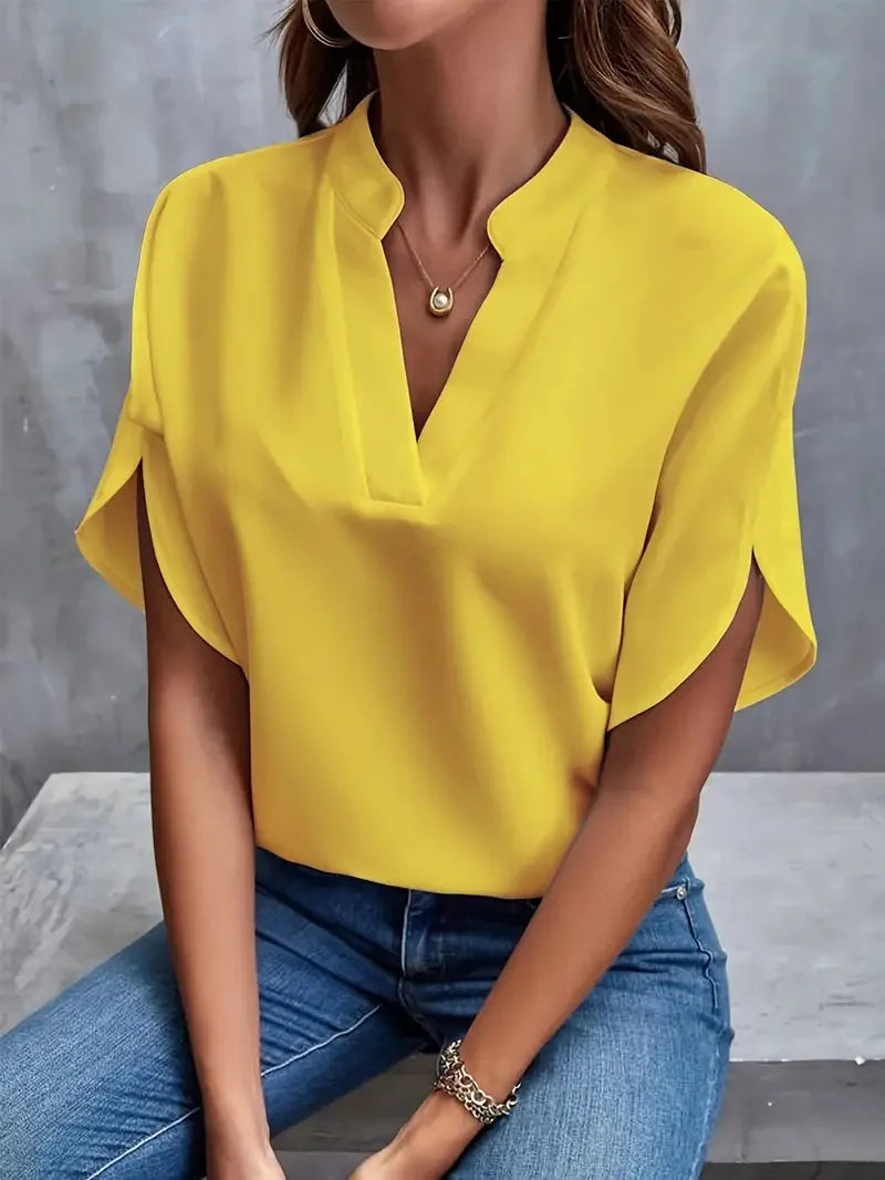 Elamira | Women’s Refined V-Neck Everyday Blouse 7