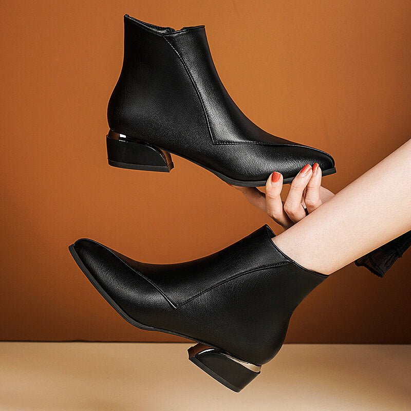 Eleanor | Sophisticated And Modern Low Heel Ankle Boots 5