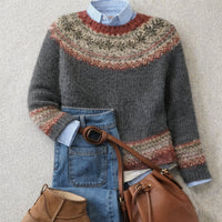 Nora | Timeless and Relaxed Knit Crewneck Sweater