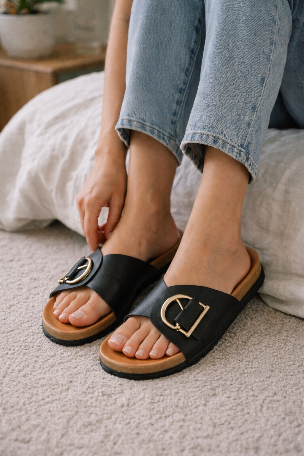 Elena | Stylish And Comfortable Buckled Slip On Sandals 1