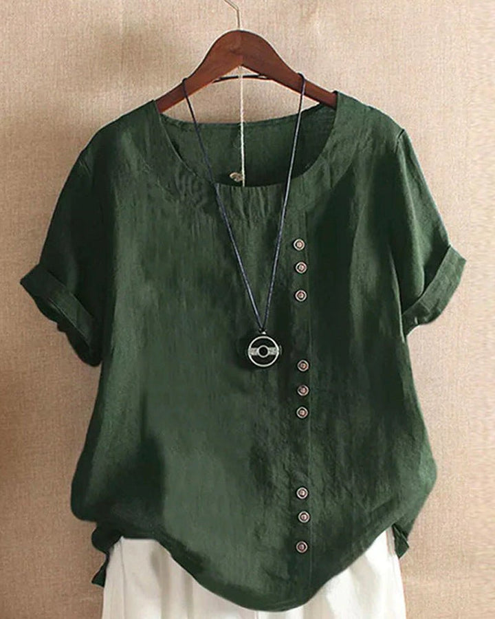Ella | Casual Chic Linen Button Front Top 4