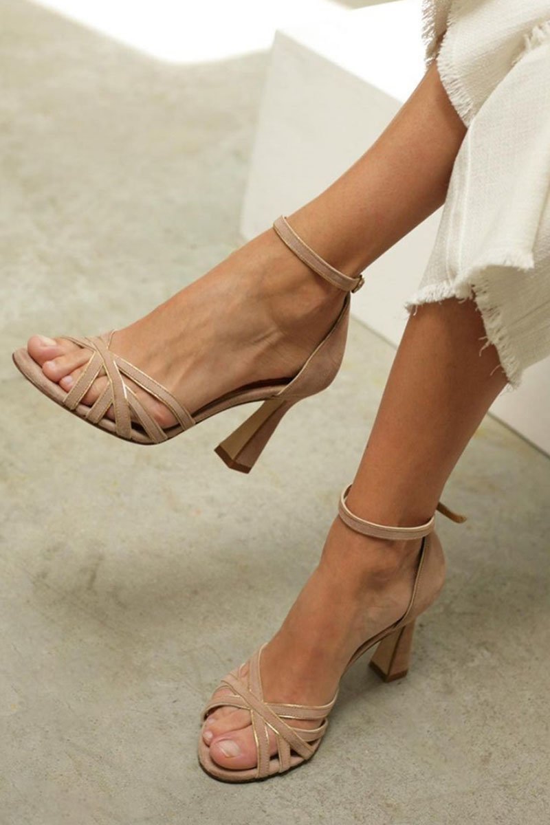 Ella | Elegant Strappy Block Heel Sandals 0