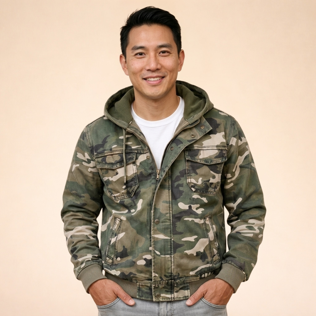 Ethan | Comfortable and rugged camouflage cargo jacket 7