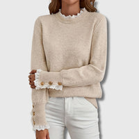 Isabella | Elegant And Feminine Lace Detail Sweater