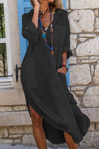 Mira | Relaxed and Sophistication Linen Blend Shirt Dress