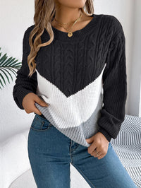 Sienna | Stylish And Warm Chevron Knit Sweater