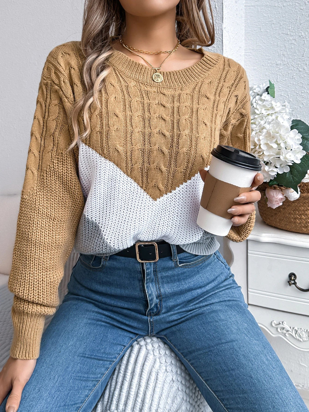 Flora | Chevron Stitch Pullover 3