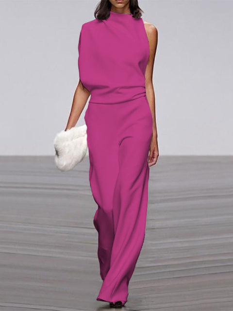 Gabriele | Trendy Sleeveless Wide-Leg Summer Jumpsuit 9