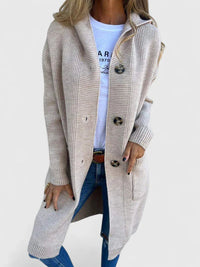 Elowen | Warm And Elegant Longline Button-Front Cardigan