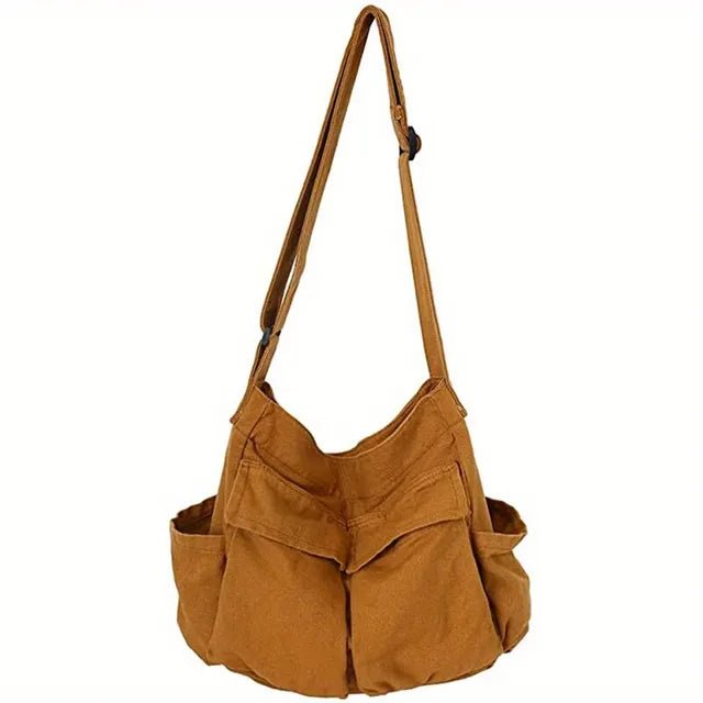 Grace | Vintage Multi-Pocket Canvas Tote Bag 6