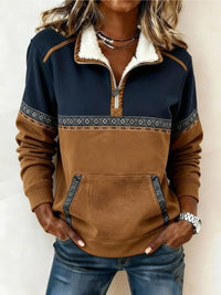 Stella | Warm And Stylish Quarter-Zip Fleece Sweater