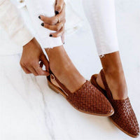 Olivia | Sophisticated Woven Leather Slingback Sandals