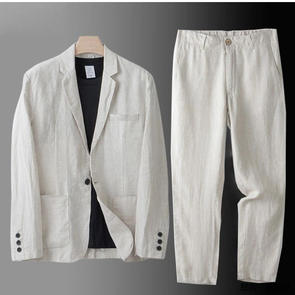 Harrison | Elegant Men’s Linen Summer Blazer Set 0