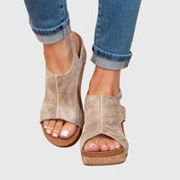 Audrey | Supportive Orthopedic Cork Wedge Sandals