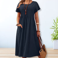 Robe décontractée en lin luxe côtier premium