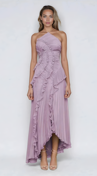 Robe midi élégante en chiffon pour l'été