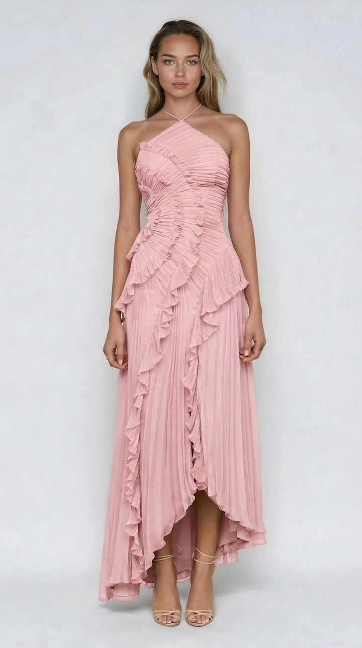Isabella | Elegant Ruffle Midi Dress for Women 10
