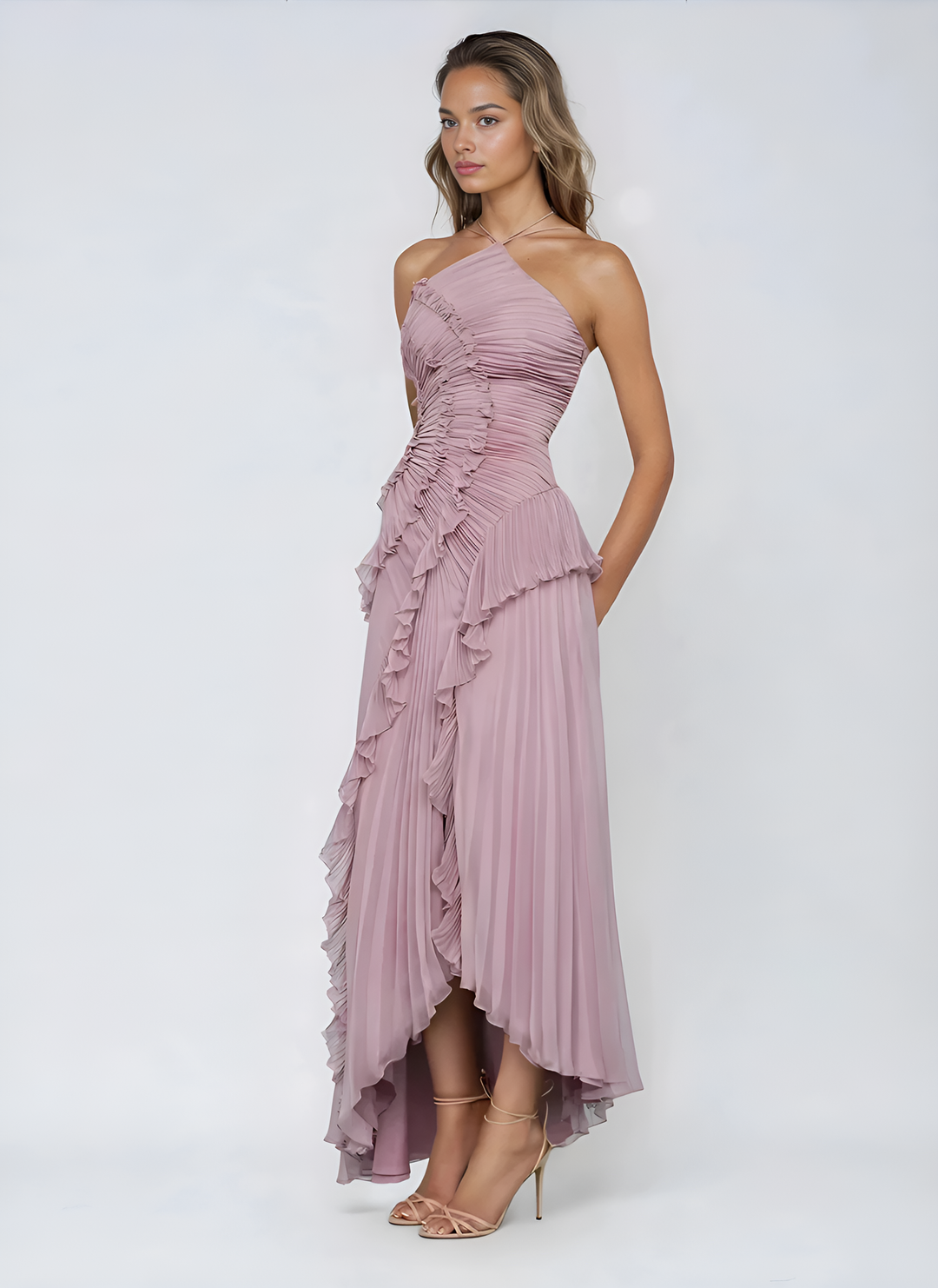 Isabella | Elegant Ruffle Midi Dress for Women 5