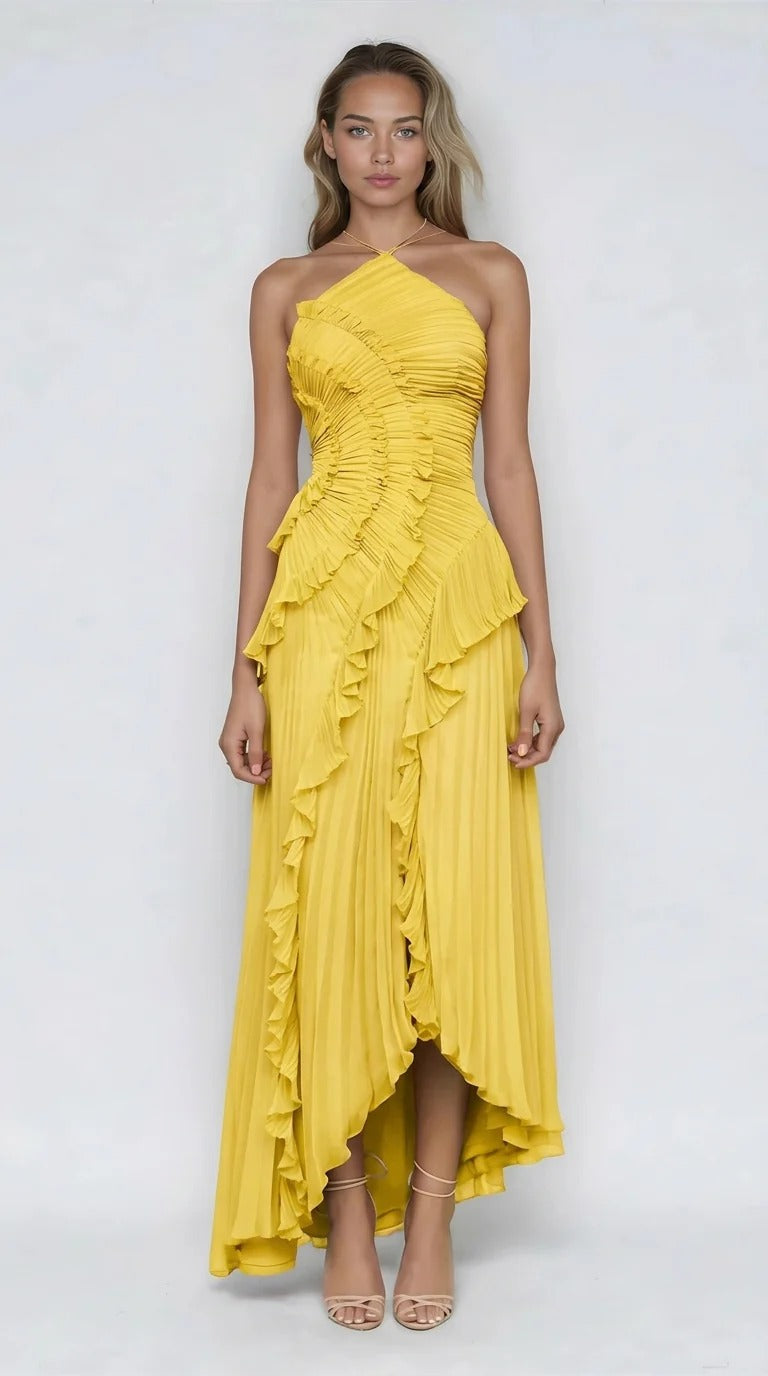 Isabella | Elegant Ruffle Midi Dress for Women 9
