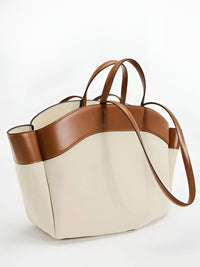 Sophie | Classic And Spacious Two-Tone Canvas Tote Bag