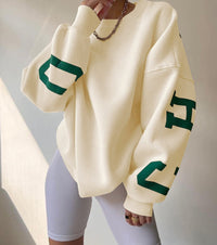 Victoria | Stylish and Comfortable Varsity Sleeve Sweatshirt