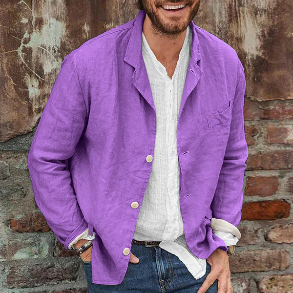 Jack | Breathable Cotton Blend Casual Fit Linen Jacket 11