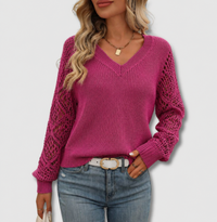Olivia | Elegant And Comfortable V-Neck Knit Sweater