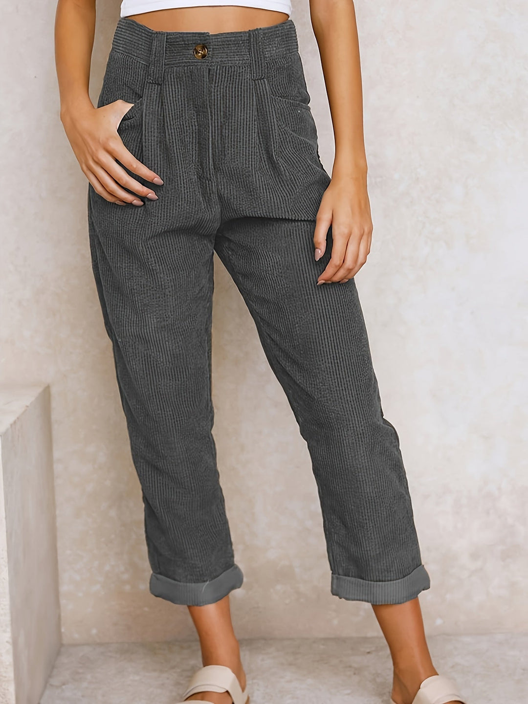 Jane | Corduroy Straight-Leg Trousers 11