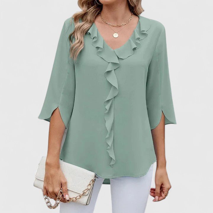 Jessica | Comfortable And Elegant Ruffle Chiffon Blouse 0